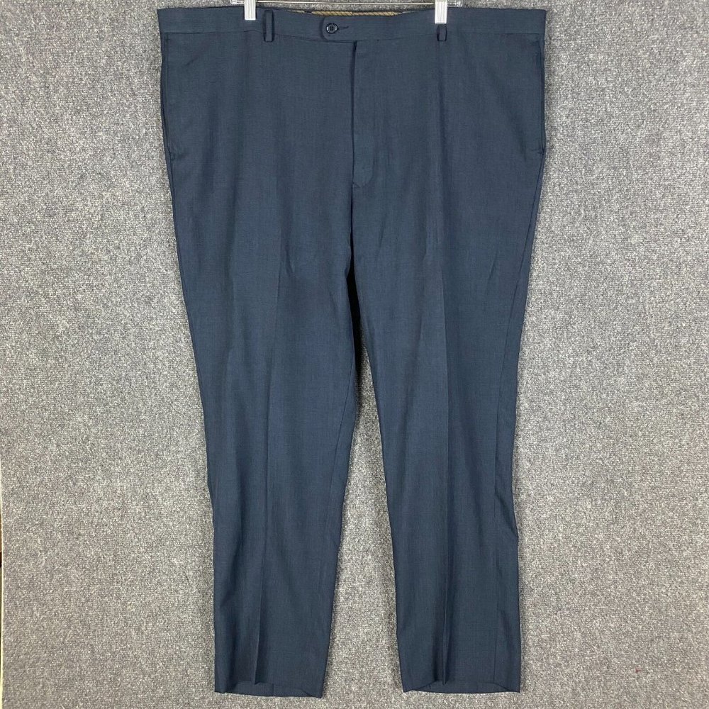 Angelo Rossi Slacks Dress Pants Men's 47x38 Blue 100% Polyester Adults
